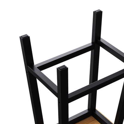 K&K 53inch Large Kitchen Island with 2 Bar Stools, Power Outlet,Door Internal Storage Rack, Kitchen Storage Cart on 5 Wheels with Drop Leaf, 5 Open Side Racks, 3 Drawers, for Kitchen,Dining Room,Black