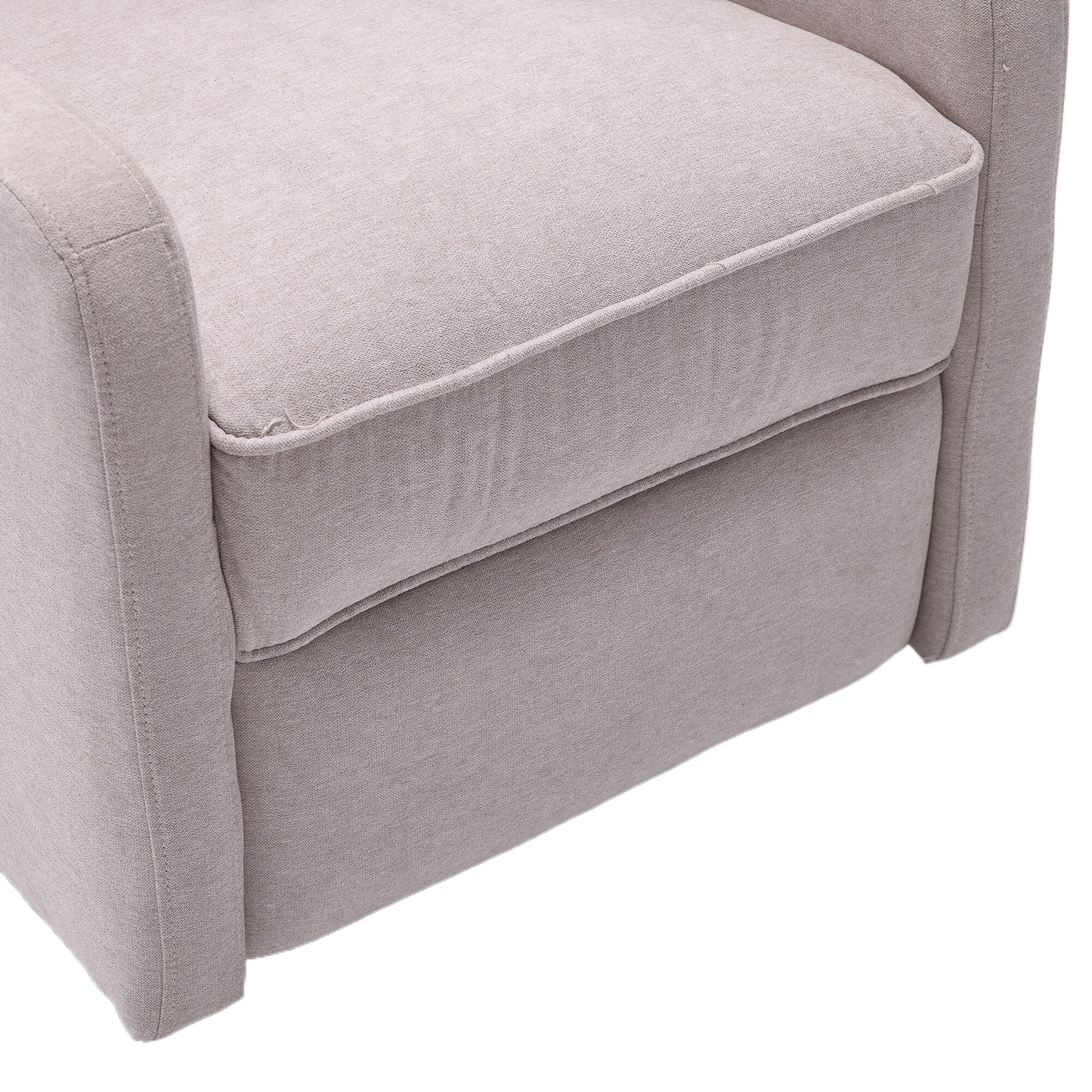 COOLMORE Rocking Recliner Chair,360 Degree Swivel Nursery Rocking Chair,Glider Chair,Modern Small Rocking Swivel Recliner Chair for Bedroom,Living Room Chair Home Theater Seat (Beige)
