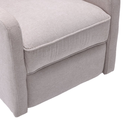 COOLMORE Rocking Recliner Chair,360 Degree Swivel Nursery Rocking Chair,Glider Chair,Modern Small Rocking Swivel Recliner Chair for Bedroom,Living Room Chair Home Theater Seat (Beige)