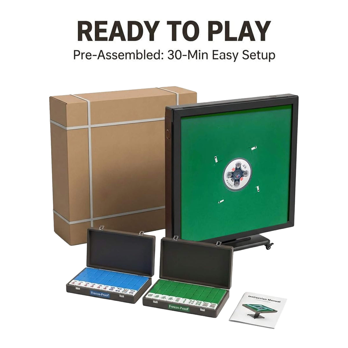 Automatic Ultra-Thin Foldable Mahjong Table With Two 152 42MM Tile Sets