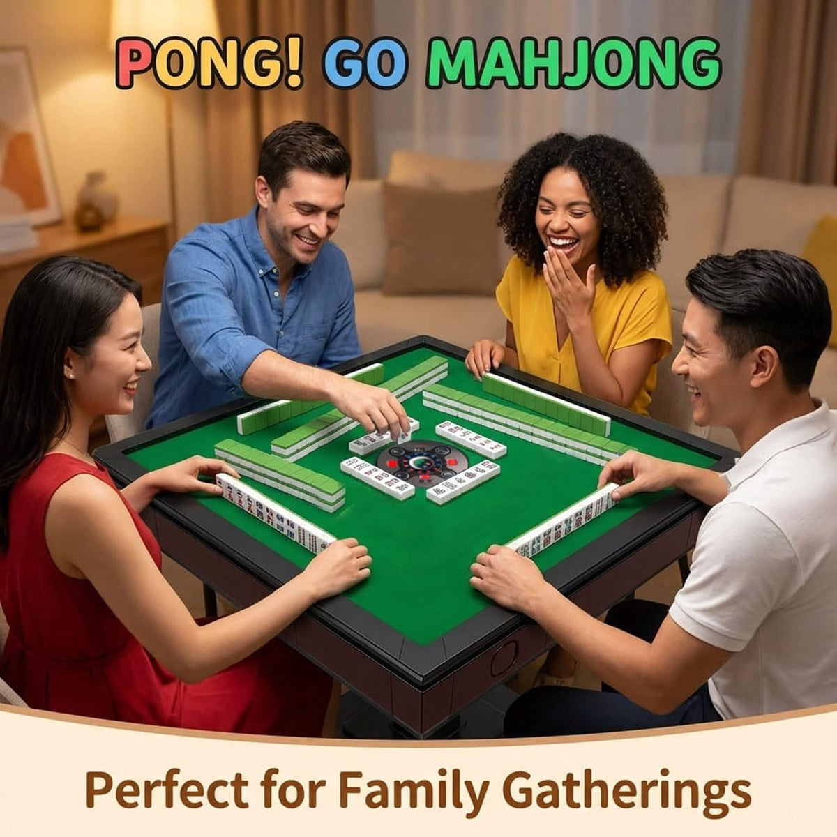 Automatic Ultra-Thin Foldable Mahjong Table With Two 152 42MM Tile Sets