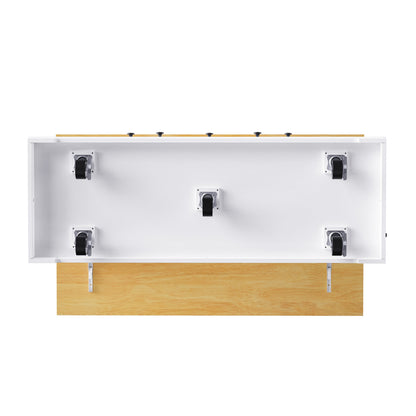 K&K 53inch Large Kitchen Island with 2 Bar Stools, Power Outlet,Door Internal Storage Rack, Kitchen Storage Cart on 5 Wheels with Drop Leaf, 5 Open Side Racks, 3 Drawers, for Kitchen,Dining Room,White