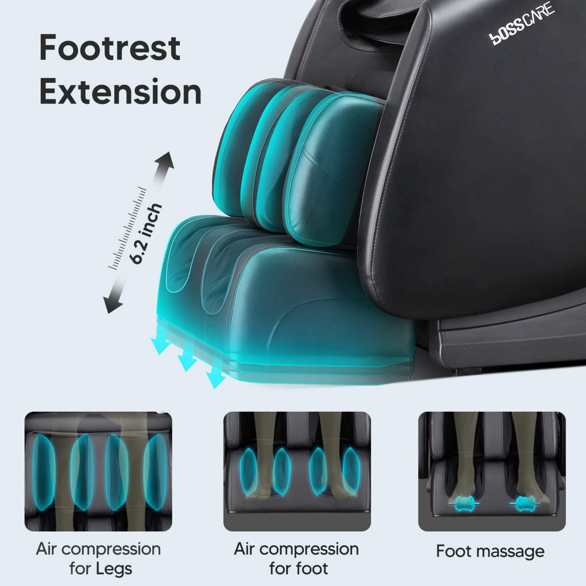Bosscare Full-Body Zero-Gravity Shiatsu Recliner Massage Chair With AI Voice & App Control (SAK52960)