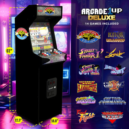 Street Fighter II CE HS-5 Deluxe Stand-Up Cabinet Arcade Machine