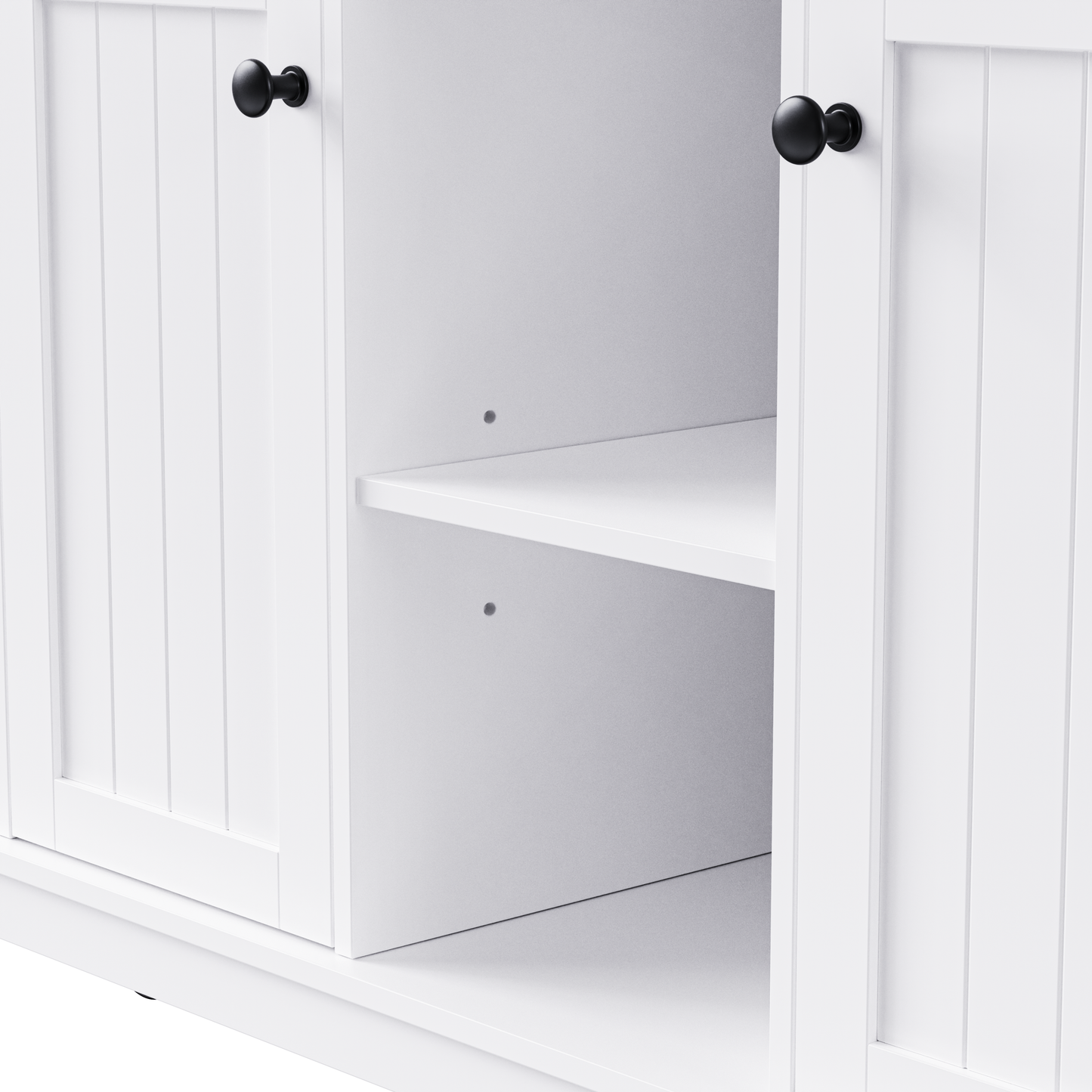 K&K 53inch Large Kitchen Island with 2 Bar Stools, Power Outlet,Door Internal Storage Rack, Kitchen Storage Cart on 5 Wheels with Drop Leaf, 5 Open Side Racks, 3 Drawers, for Kitchen,Dining Room,White