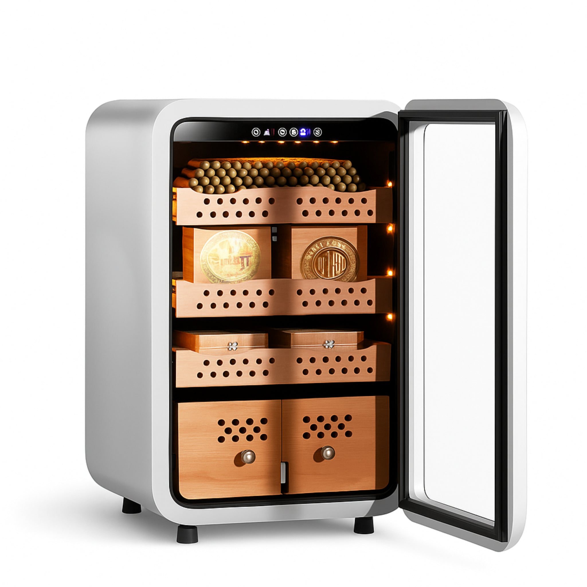Nighthawk EmberGuard Smart Cigar Humidor Cabinet – Mancave Spot