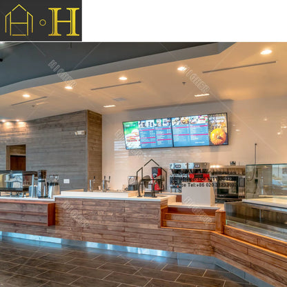 Modern Cafe Interior Design Furniture Decoration Bar Counter Design Coffee Bar Counters for Sale Bubble Tea Shop Showcase