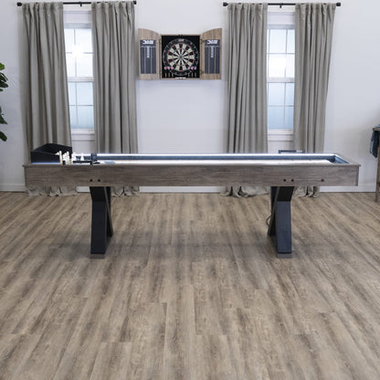 Kirkwood 9’ LED Light up Shuffleboard Table with Bowling