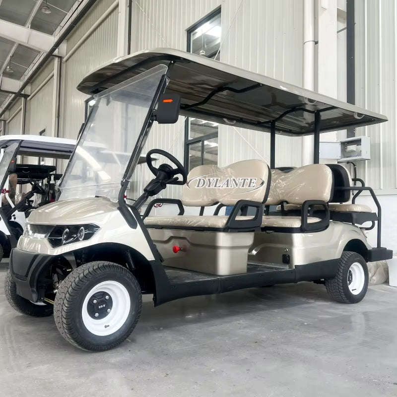 Hot Selling New Solar Panel Powered 4KW 5KW Off-Road Vehicle 60V Lithium Battery Adult 6 Seater 4 Wheel Beach Golf Cart