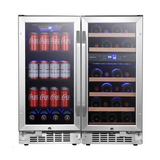 Edgestar 30-Inch Dual Zone Side By Side Cooler With 26 Wine Bottle And 80 Can Capacity [CWBV80261] (SAK72461)
