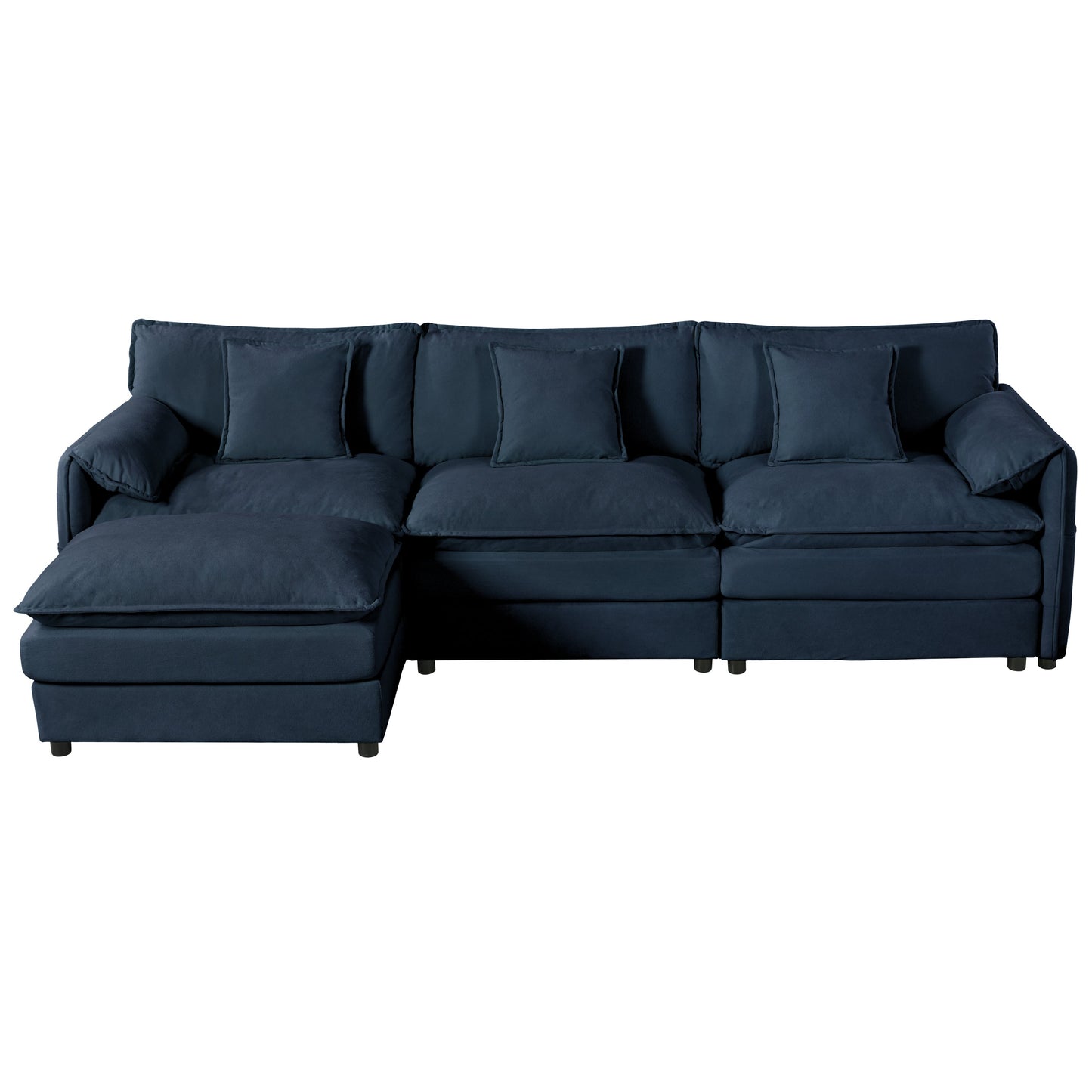 Modular Sectional Sofa, Oversized Deep Seat L Shaped Couch Set for Living Room