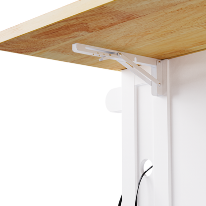 K&K 53inch Large Kitchen Island with 2 Bar Stools, Power Outlet,Door Internal Storage Rack, Kitchen Storage Cart on 5 Wheels with Drop Leaf, 5 Open Side Racks, 3 Drawers, for Kitchen,Dining Room,White