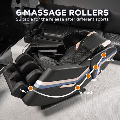 Bliss Full-Body Zero-Gravity Massage Chair Recliner With Six Massage Rollers
