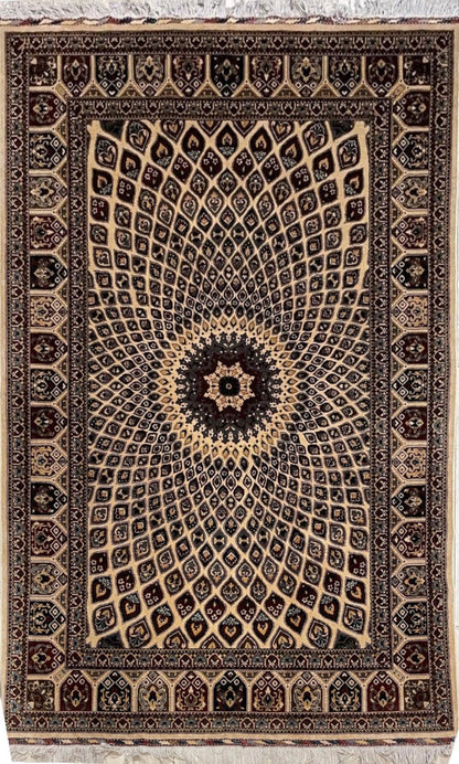 Handmade Afghani Gumbad Dome Area Rug 7x10 ft