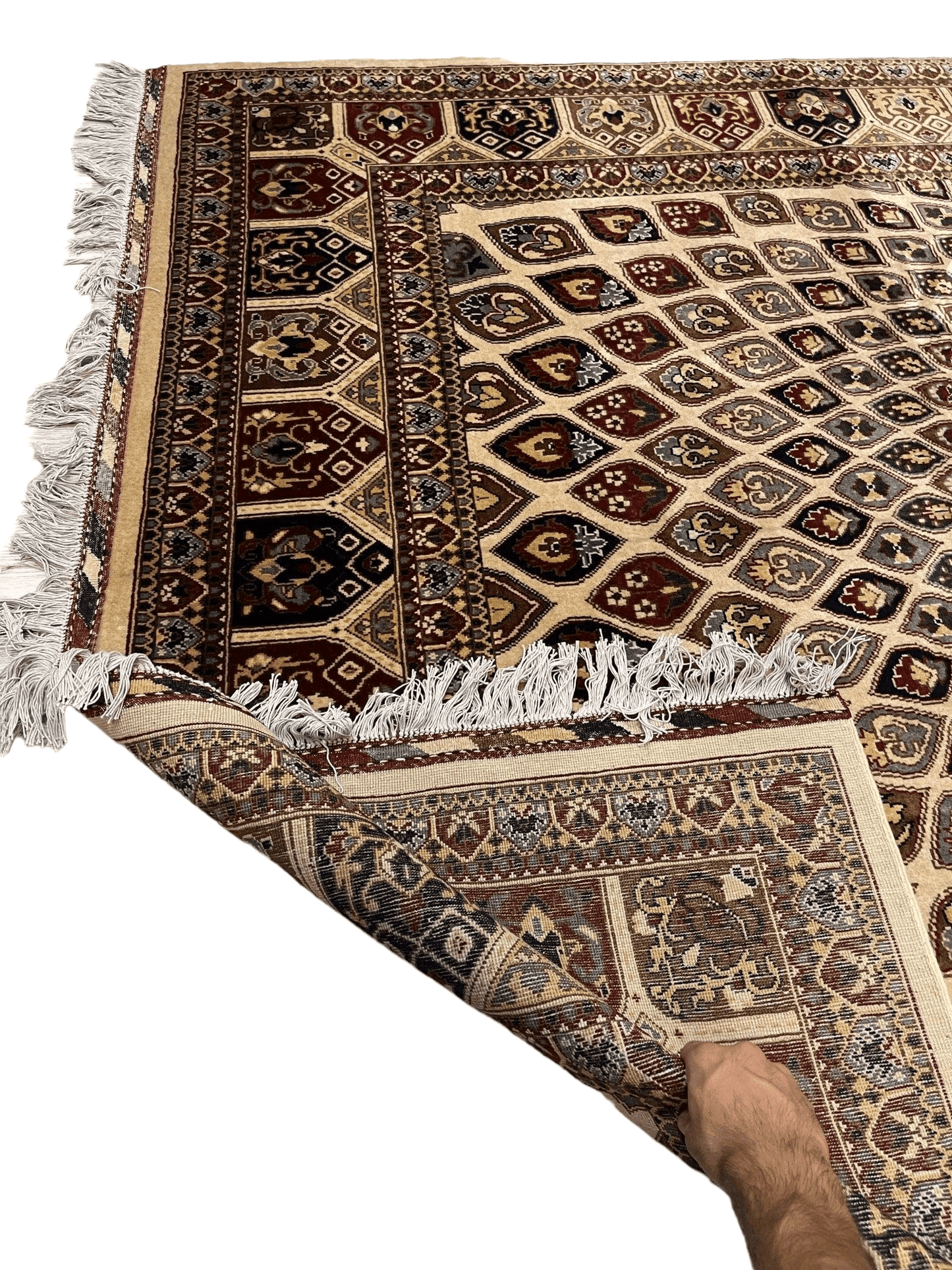 Handmade Afghani Gumbad Dome Area Rug 7x10 ft