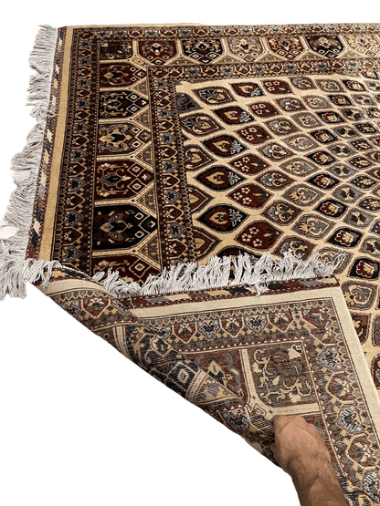 Handmade Afghani Gumbad Dome Area Rug 7x10 ft