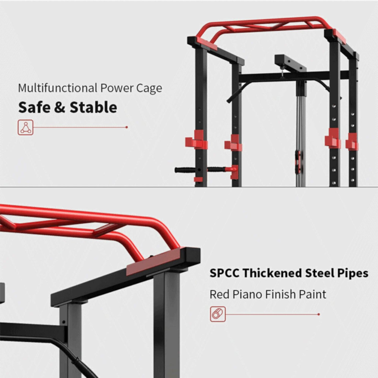Heavy-Duty Professional Multi-Function Adjustable Power Cage Rack