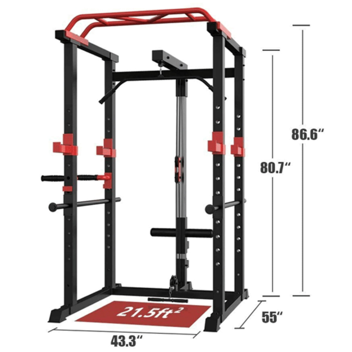 Heavy-Duty Professional Multi-Function Adjustable Power Cage Rack
