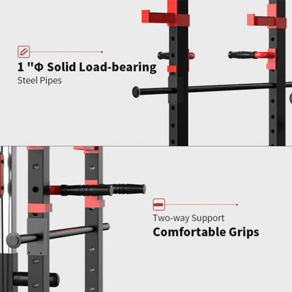 Heavy-Duty Professional Multi-Function Adjustable Power Cage Rack