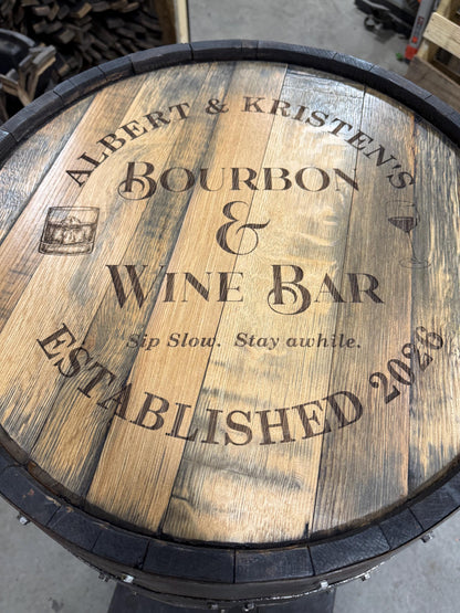 Whiskey Barrel Pool/Billiards Cabinet