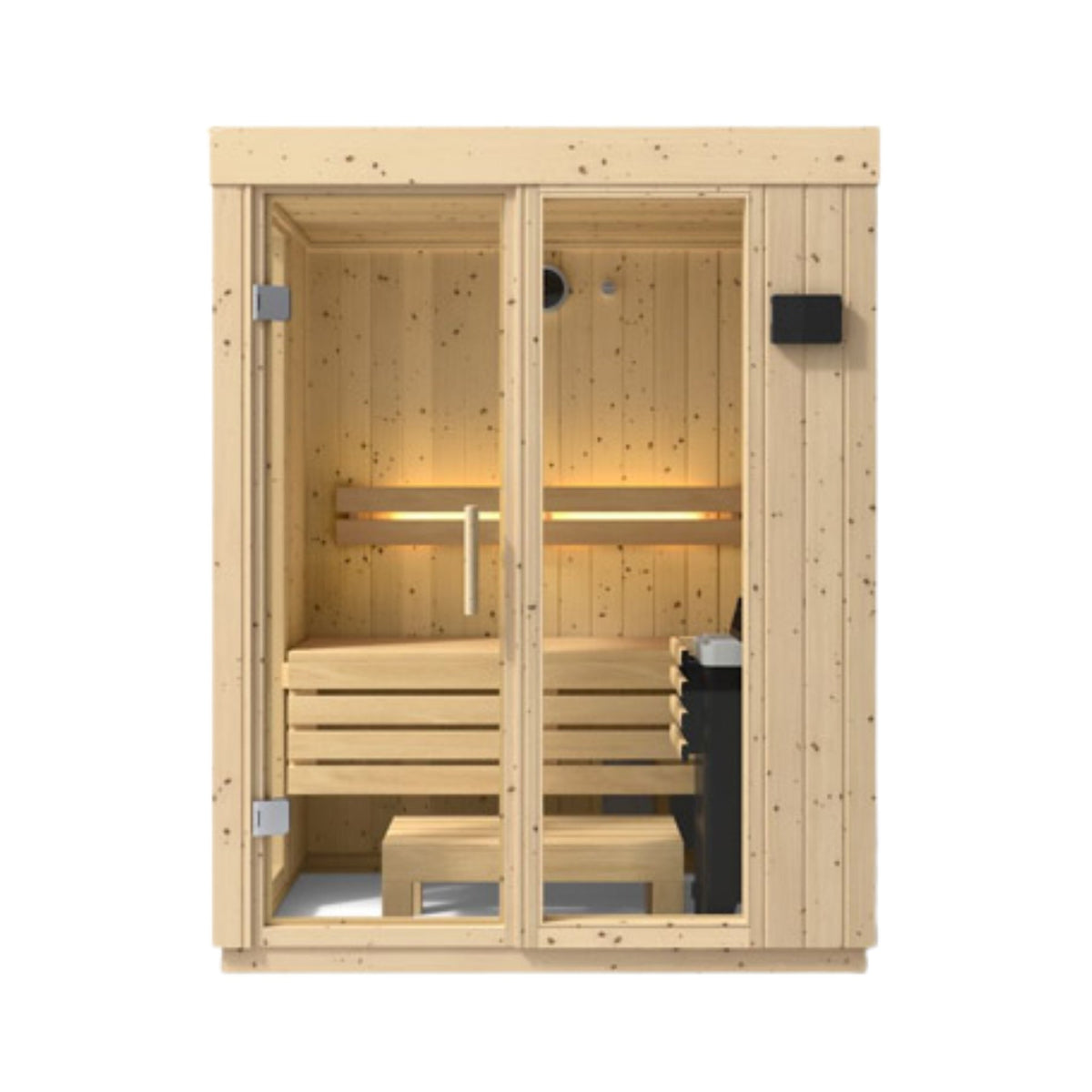 Kohler C1 Luxury Indoor Scandinavian Spruce Home Sauna Kit