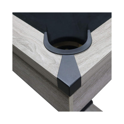 Large 84-Inch Rustic Gray Pool Table With Cues, Balls And X-Legs (SAK54361)