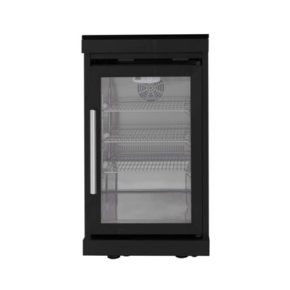 Large Black Stainless Steel Single-Door Fridge For Outdoor Kitchen Islands (SAK15296)