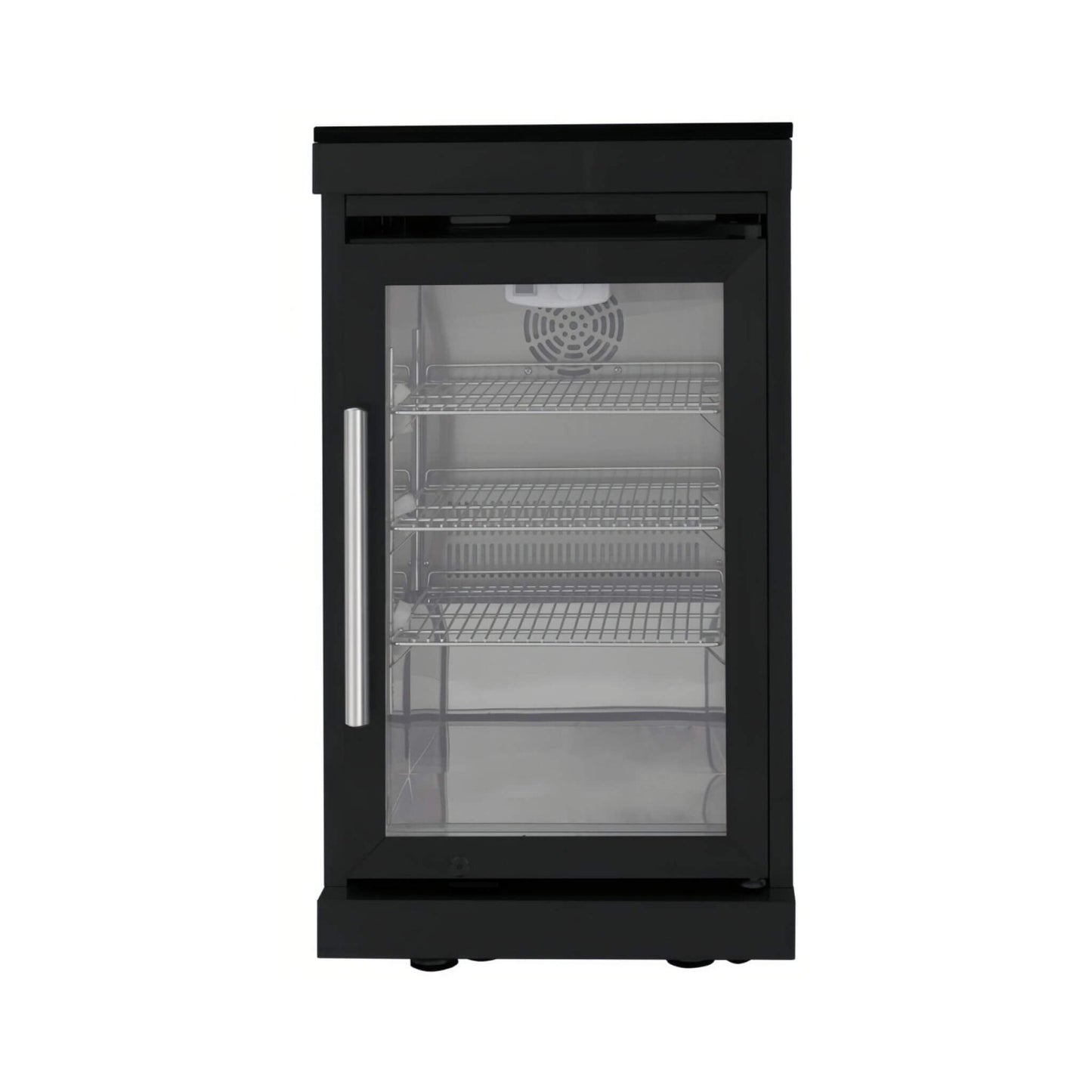 Large Black Stainless Steel Single-Door Fridge For Outdoor Kitchen Islands (SAK15296)