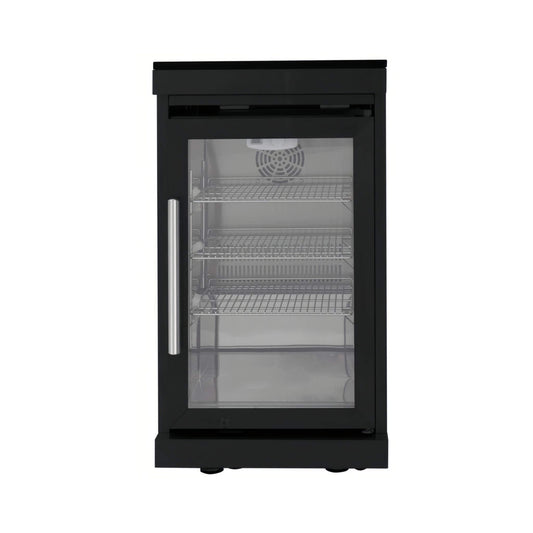 Large Black Stainless Steel Single-Door Fridge For Outdoor Kitchen Islands (SAK15296)