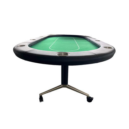 Premium 94-Inch Foldable 10-Player Poker Table With Wheels (SAK43087)