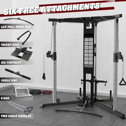 Rovix Premium Home Cable Crossover Full Body Workout Fly Machine, 350LBS (SAK06341)
