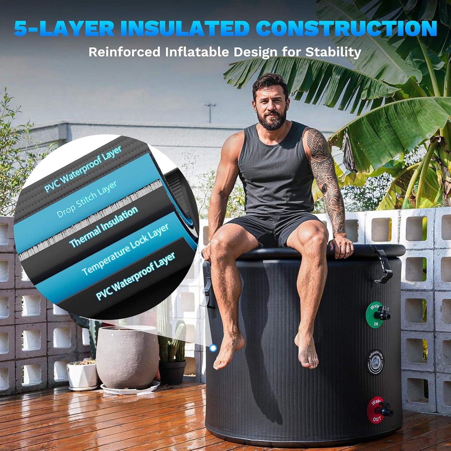 Cold Plunge Tub Kit With Chiller
