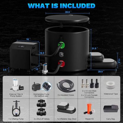 Cold Plunge Tub Kit With Chiller