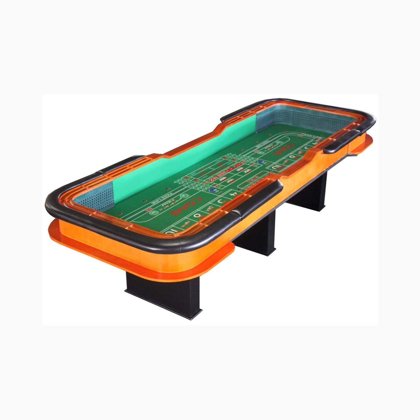 Professional 12FT Craps Table With Full Drink Rail And Padded Rim Cover (SAK76258)