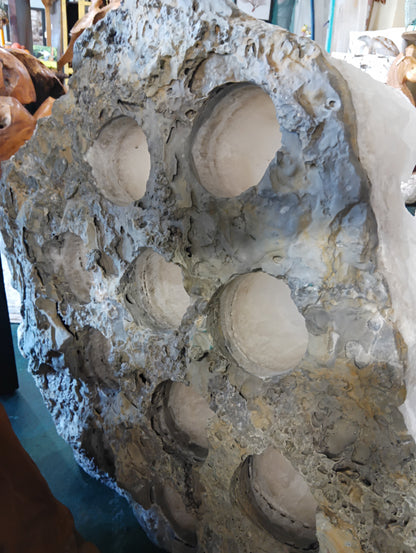 White Onyx Wine Holder – 15 Bottle Stone Rack | Natural Sculptural Wine Storage