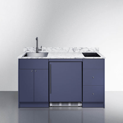 Summit Turnkey Caldera Kitchenette With A Cooktop, Refrigerator-Freezer, Sink, And Pre-Installed Cabinetry [CALDERAWH35] (SAK73248)