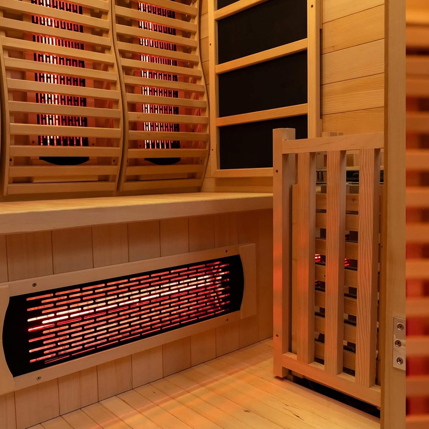 Rövia Luma 2-Person Indoor Hybrid Sauna Room With Infrared And 3.5KW Steam Heater (SAK83750)