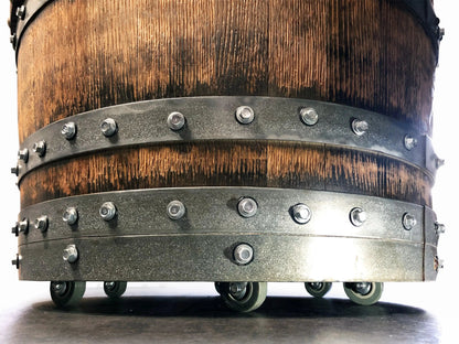 Whiskey & Wine Barrel Modern Table Set — Table and Chairs, Reclaimed Oak