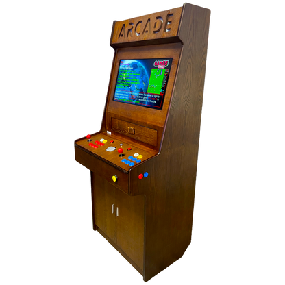 Full-sized two player upright arcade game with wood grain finish (3,000+ games)
