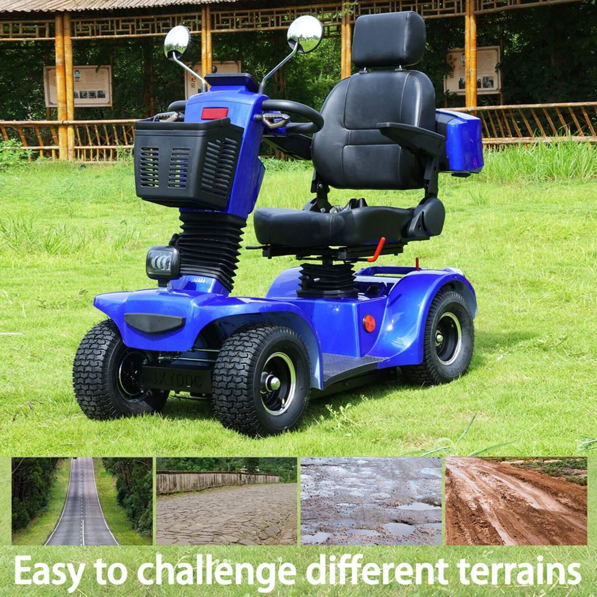 Zvg 4-Wheel Heavy-Duty 500W 48V20AH Electric All-Terrain Mobility Scooter