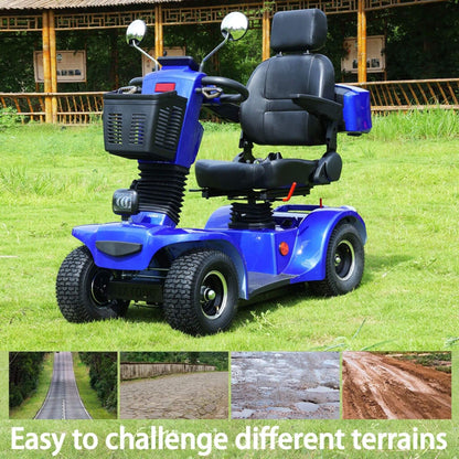 Zvg 4-Wheel Heavy-Duty 500W 48V20AH Electric All-Terrain Mobility Scooter